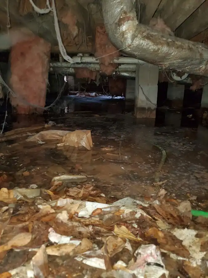 Crawl space flood assessment for Commercial Water Damage Restoration in West Carson